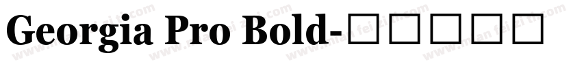 Georgia Pro Bold字体转换